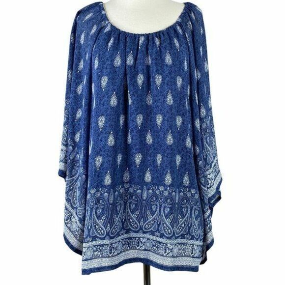 New Directions Blouse Flowing Sleeves Size XL - Picture 1 of 6